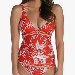 Brand New! La Blanca Tankini Swimsuit Top - Size 8 - NWT - Tropical Tapestry